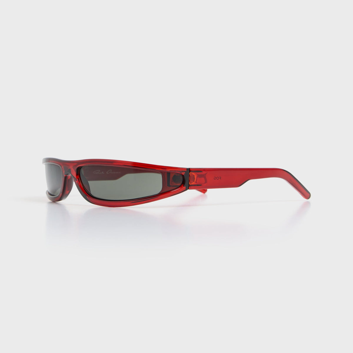Rick Owens Fog Sunglasses - Blood Temple / Black Lens