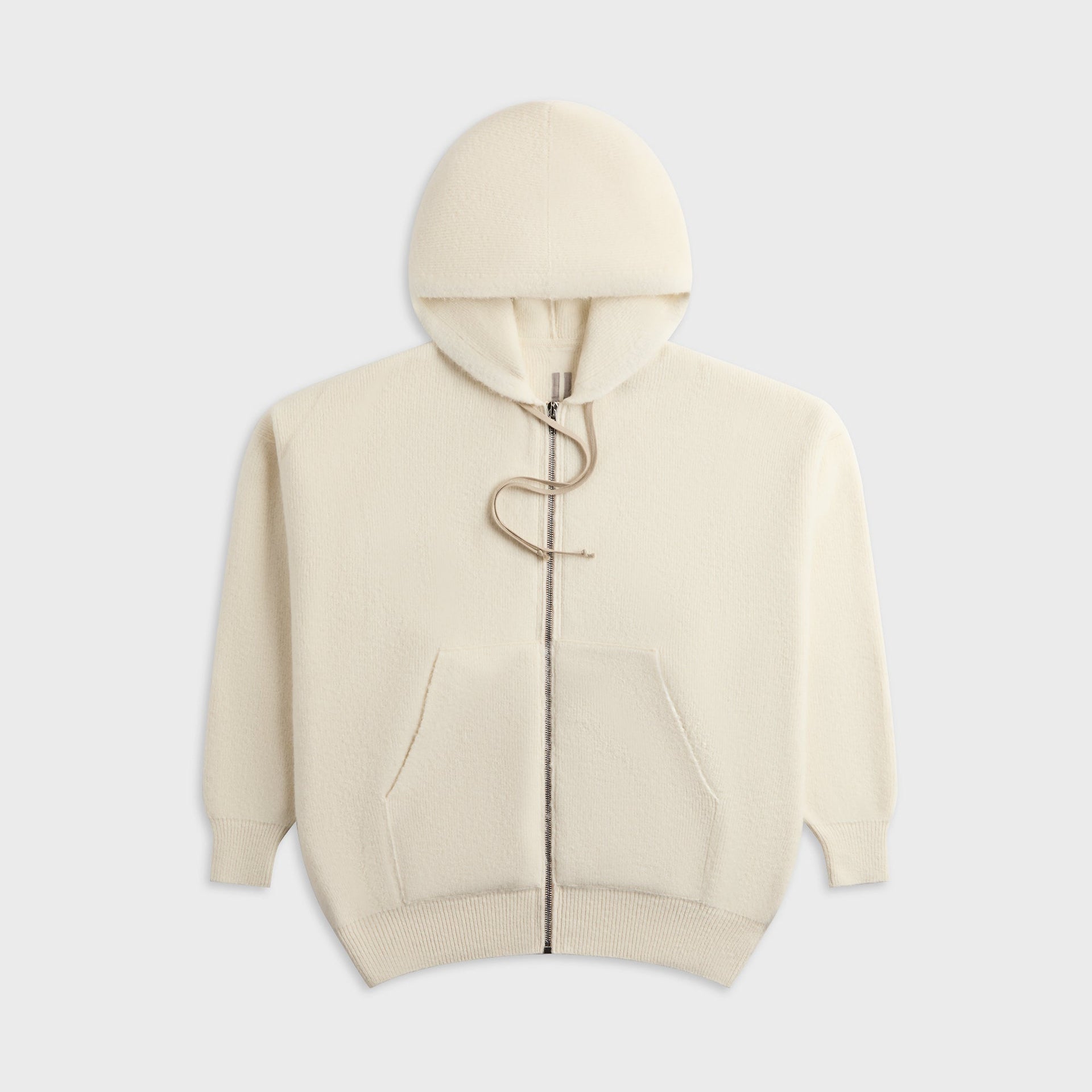 Rick Owens Hun Zip-Up Hoodie - Butter