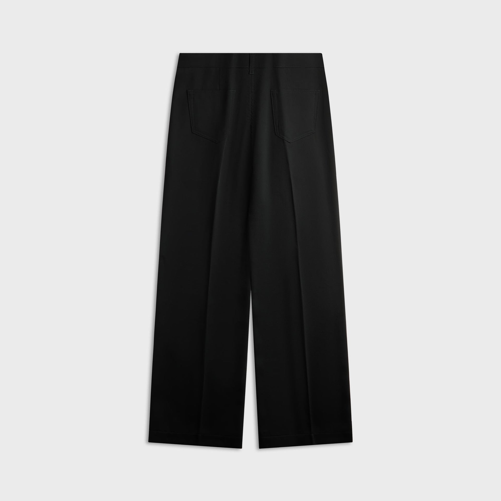 Rick Owens Geth black jean, back view showing patch pockets, flat lay