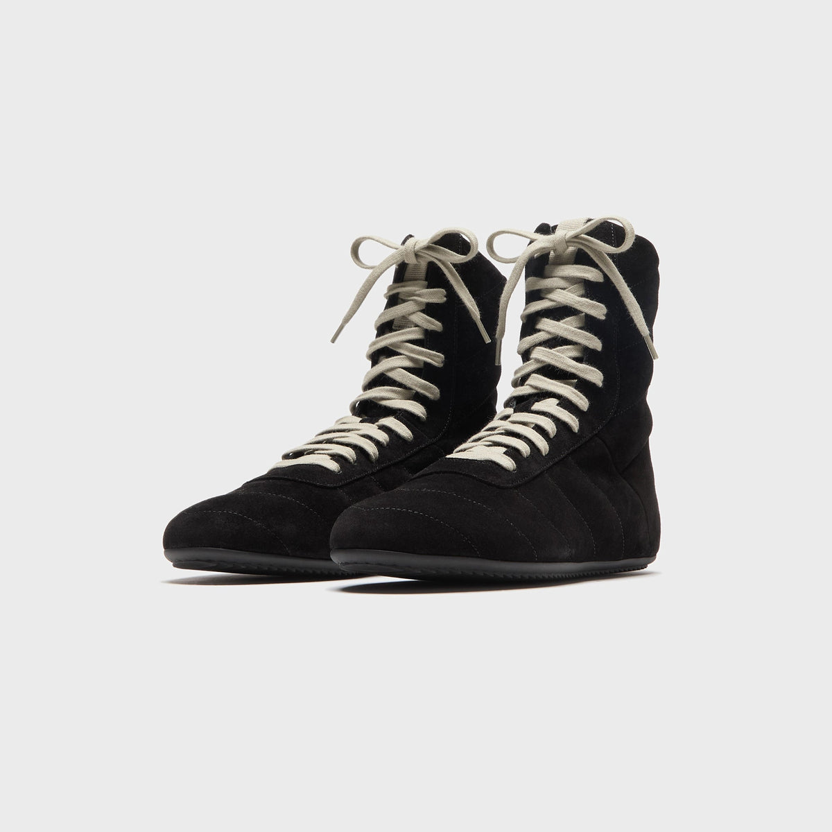 Rick Owns Quilted Minimal High Sneaks - Black