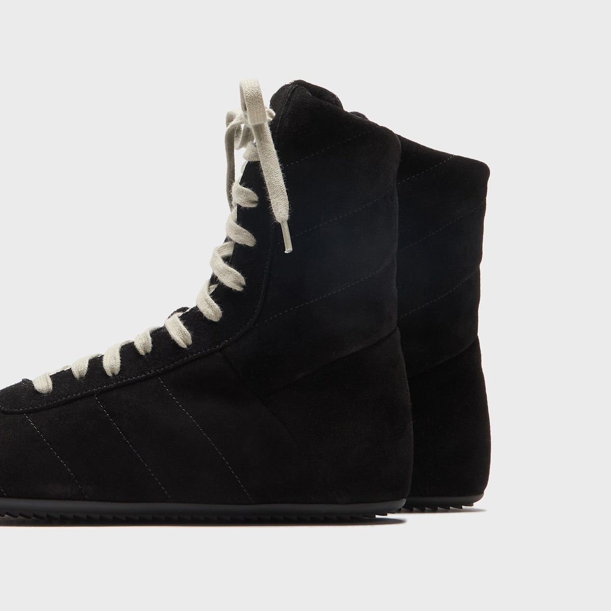 Rick Owns Quilted Minimal High Sneaks - Black