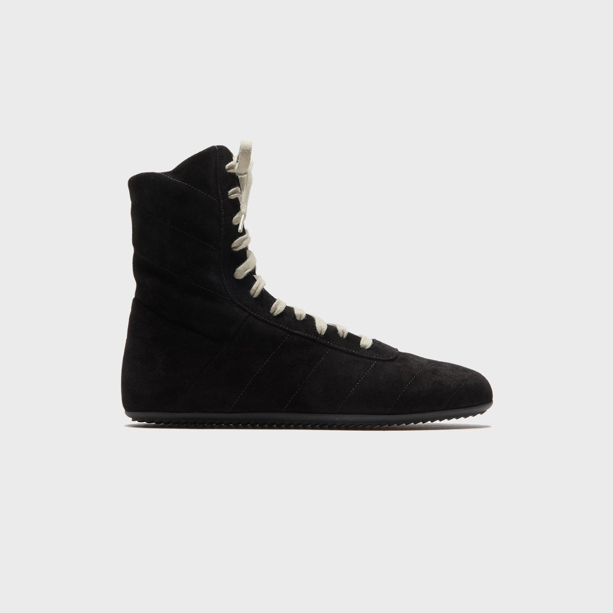 Rick Owns Quilted Minimal High Sneaks - Black