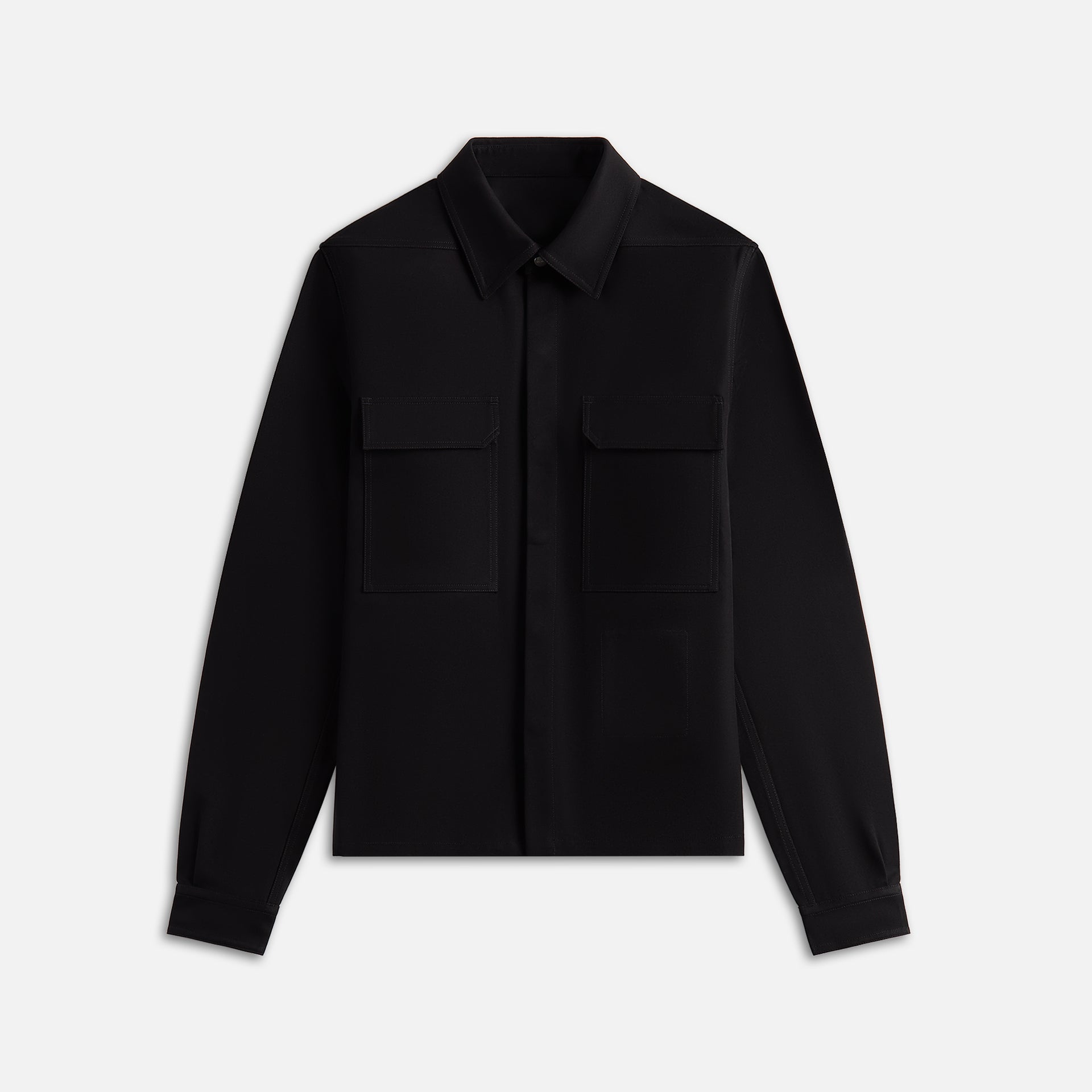 Rick Owens Camicia Cropped Work Shirt - Black