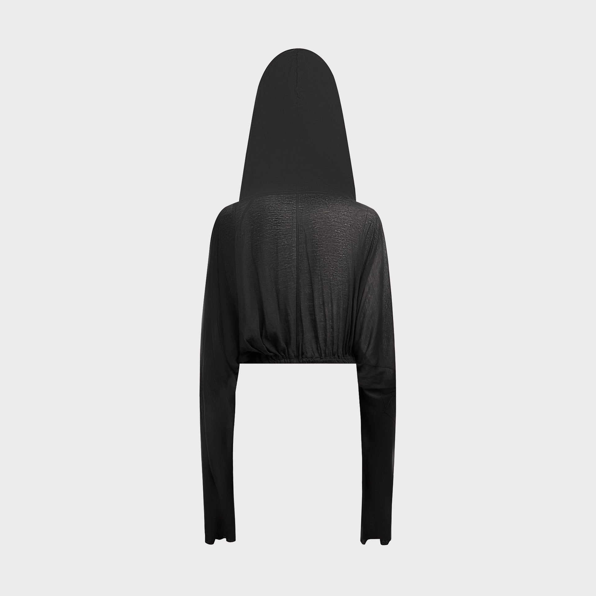 Rick Owens Cropped Hooded Tunic in Black
