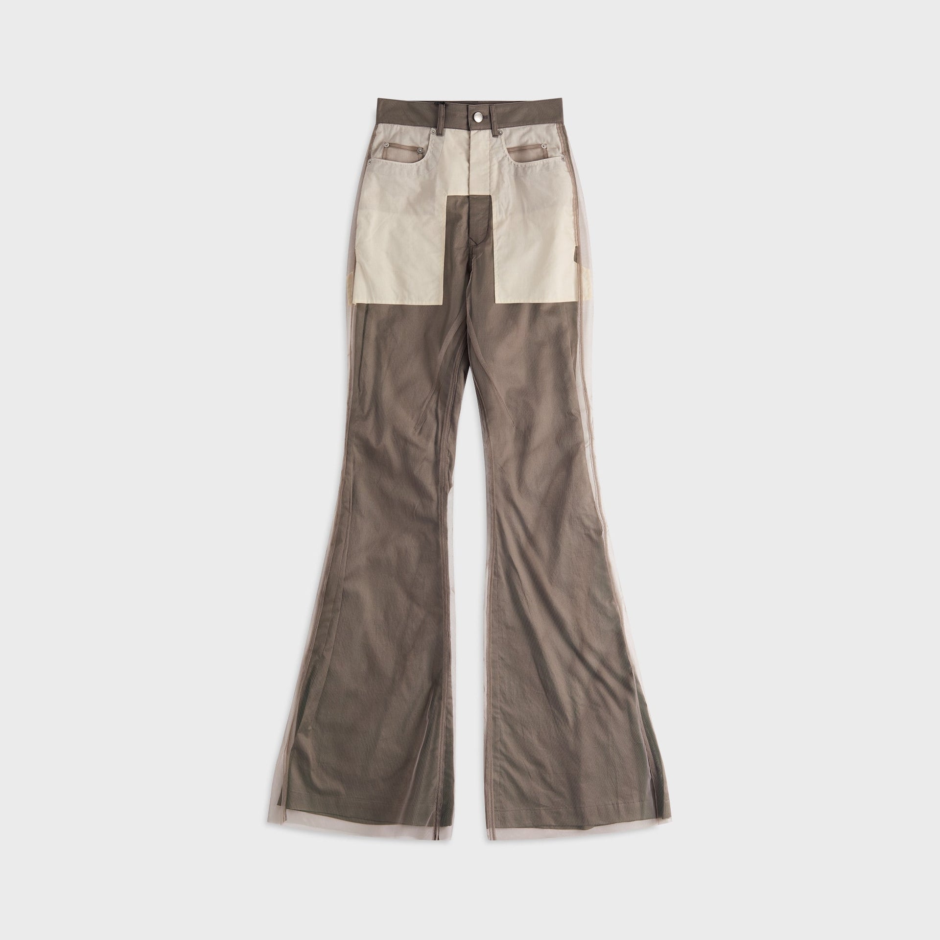 Rick Owens Bolan Mesh Bootcut Trousers - Dust