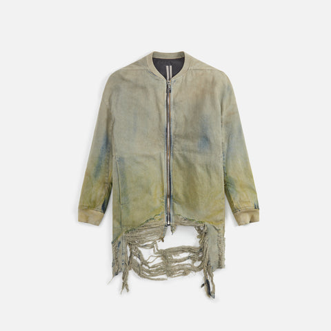 Rick Owens Jumbo Peter Flight Jacket - Pearl / Acid Degrade