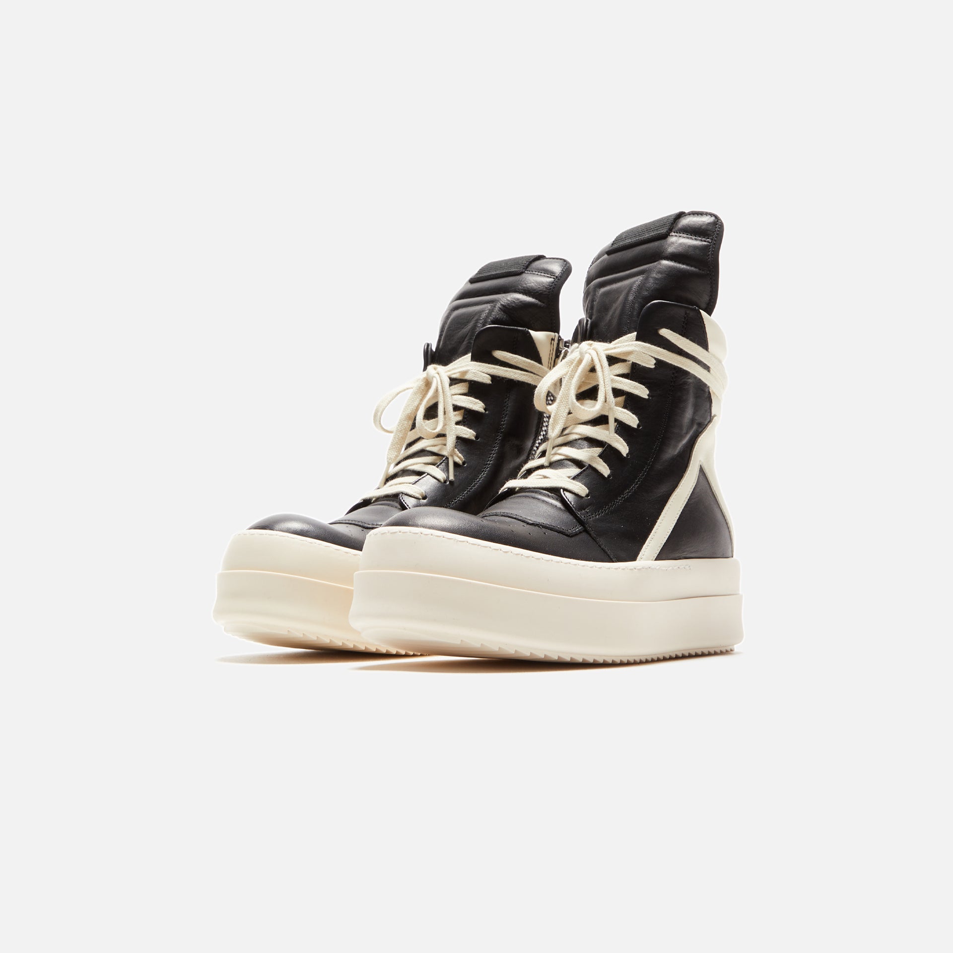 Rick Owens WMNS Mega Bumper Geobasket - Black / Milk