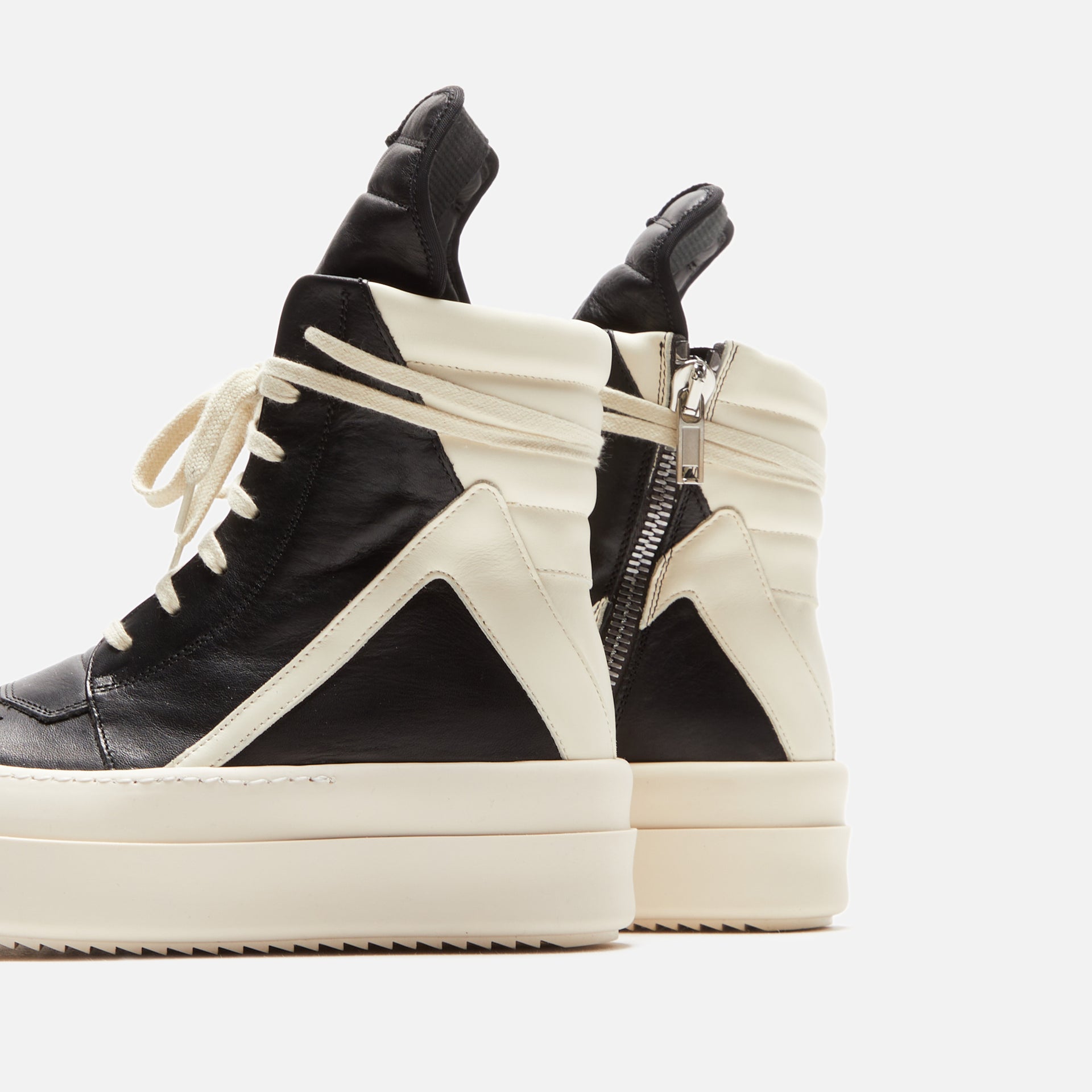 Rick Owens WMNS Mega Bumper Geobasket - Black / Milk