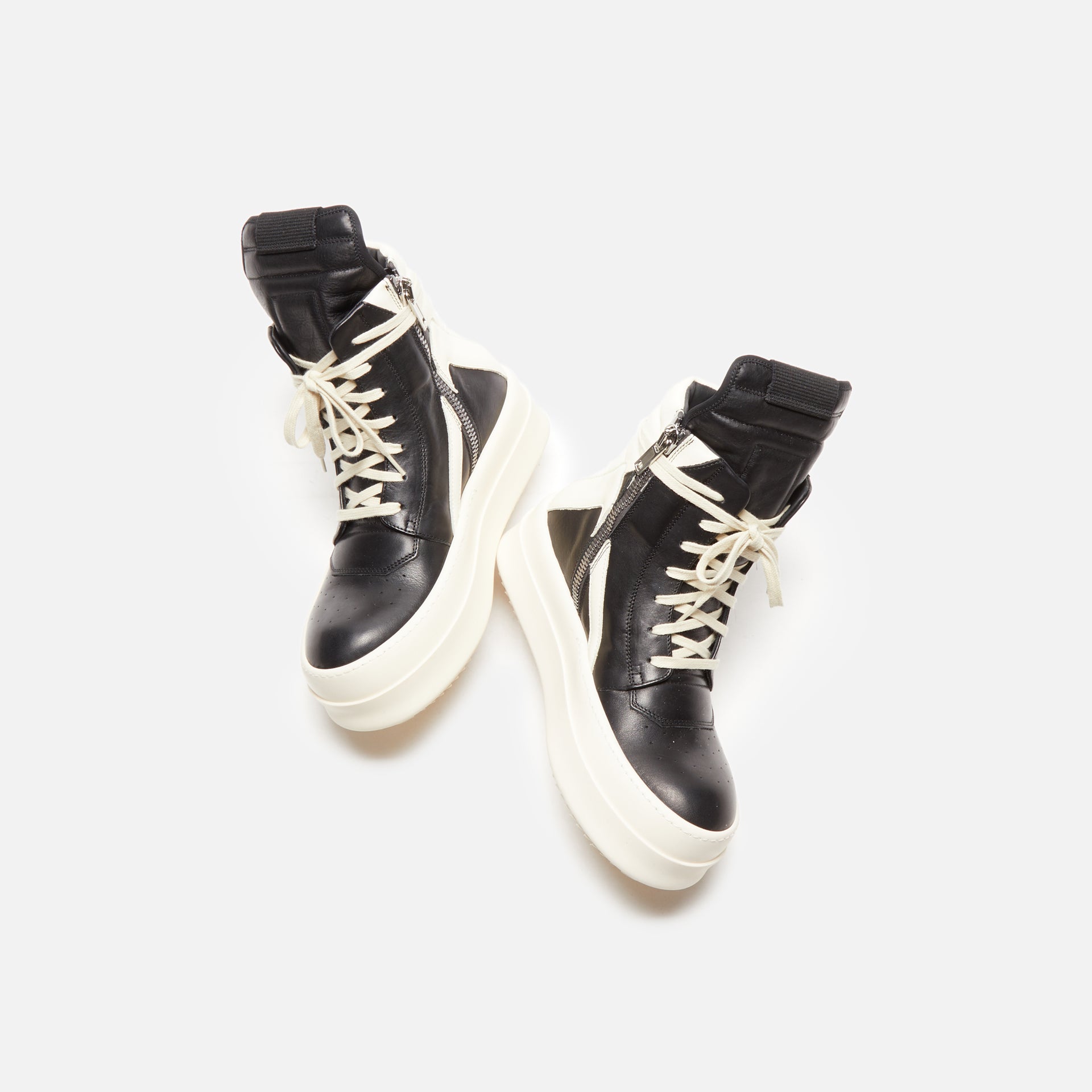 Rick Owens WMNS Mega Bumper Geobasket - Black / Milk