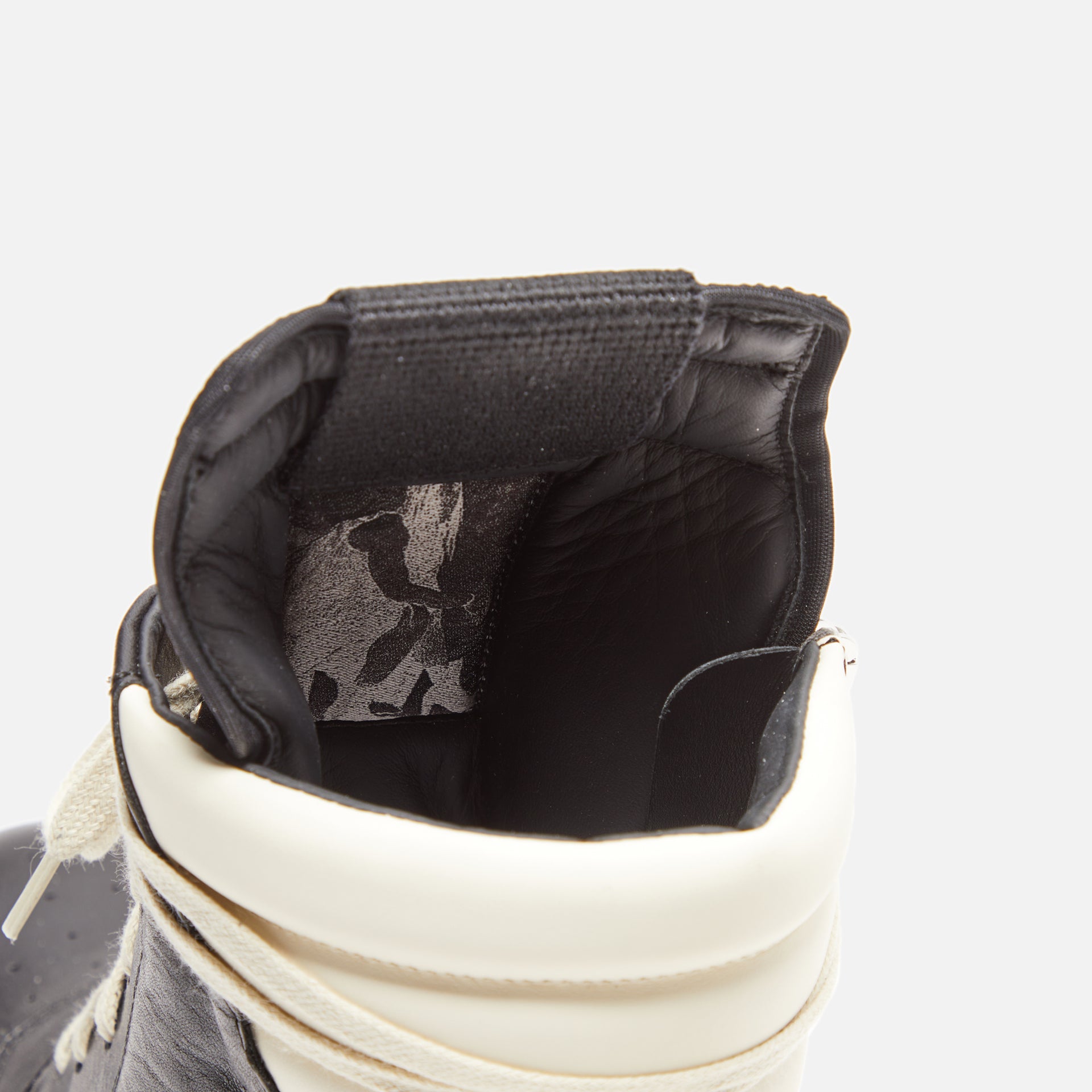 Rick Owens WMNS Mega Bumper Geobasket - Black / Milk