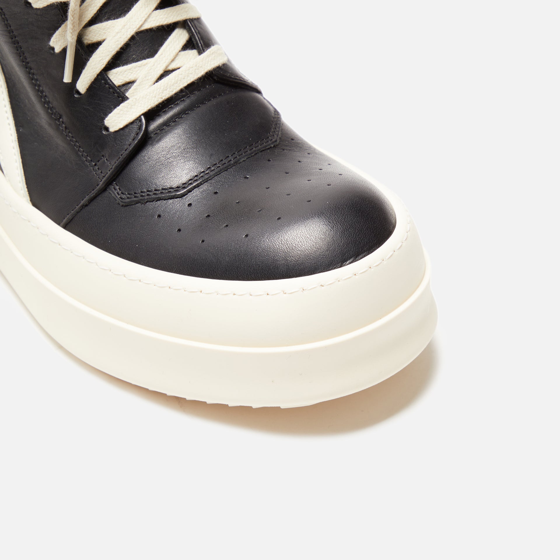 Rick Owens WMNS Mega Bumper Geobasket - Black / Milk