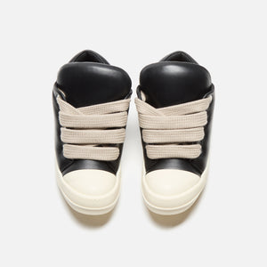 Rick Owens Scarpe in Pelle Jumbo Laced Padded Low Sneakers - Black / Milk