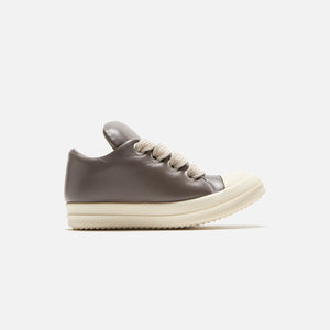 Rick Owens Scarpe in Pelle Jumbo Laced Padded Low Sneakers - Dark Dust / Milk