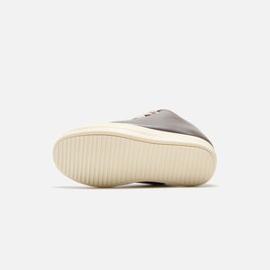 Rick Owens Scarpe in Pelle Jumbo Laced Padded Low Sneakers - Dark Dust / Milk