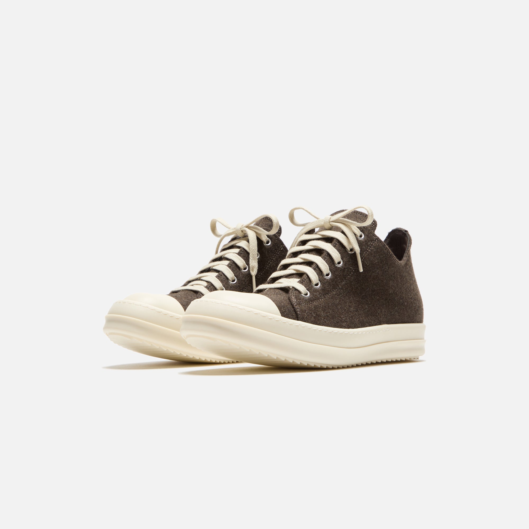 Rick Owens WMNS Porterville Low Sneakers - Brown / Milk