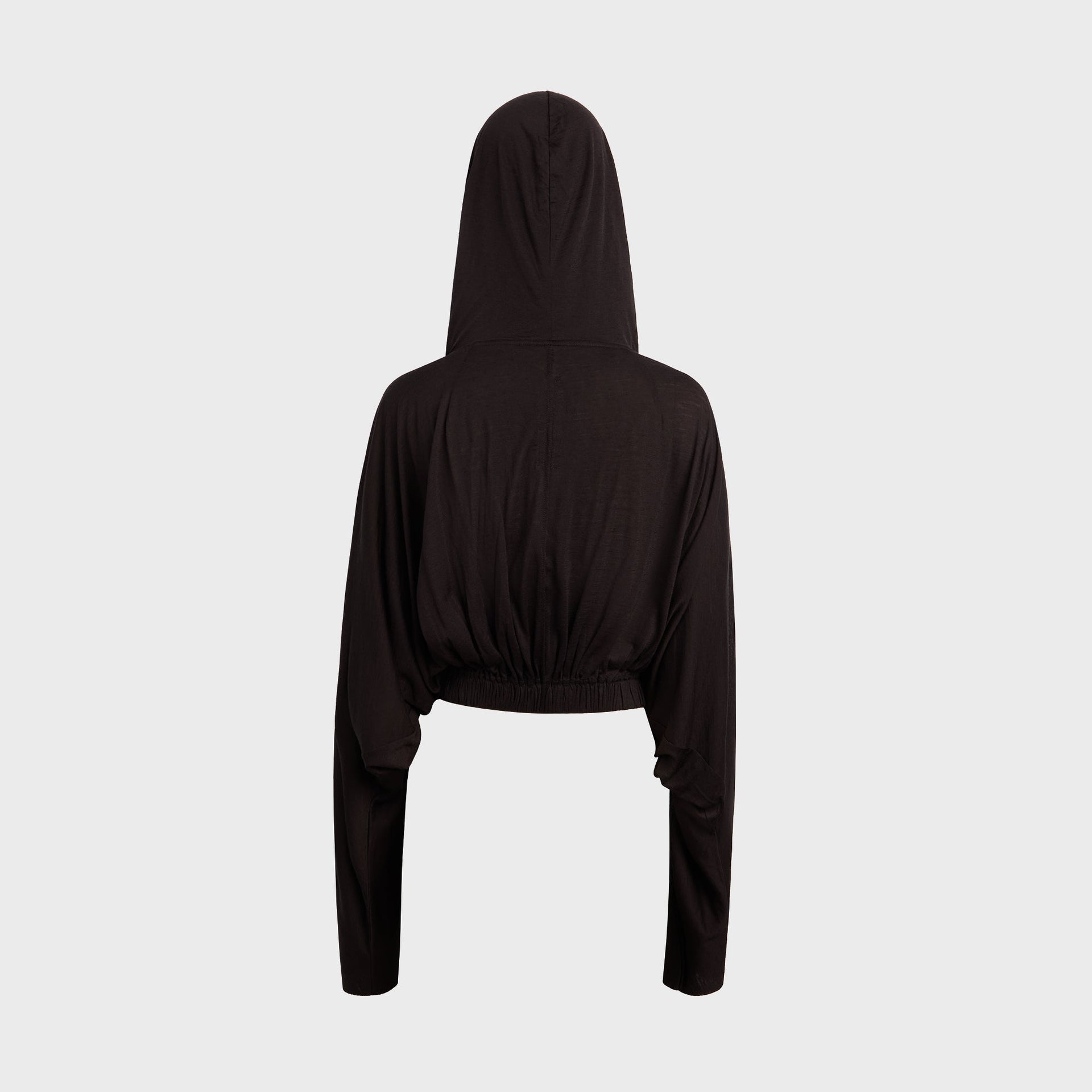 Rick Owens Cropped Hooded Tunic - Black
