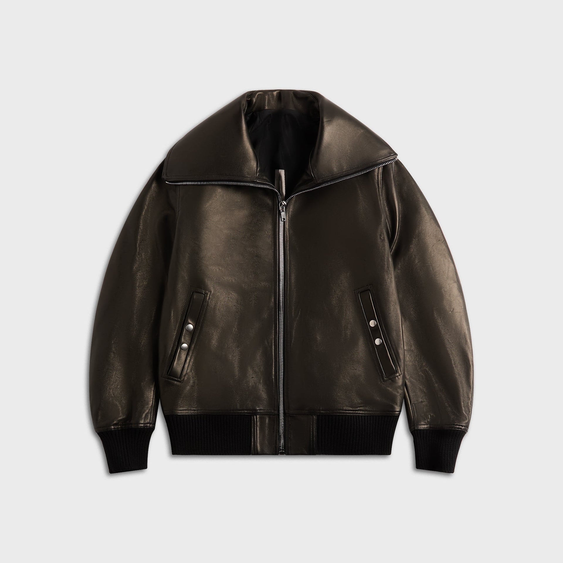 Rick Owens Concordians Dracucollar Flight Jacket - Black