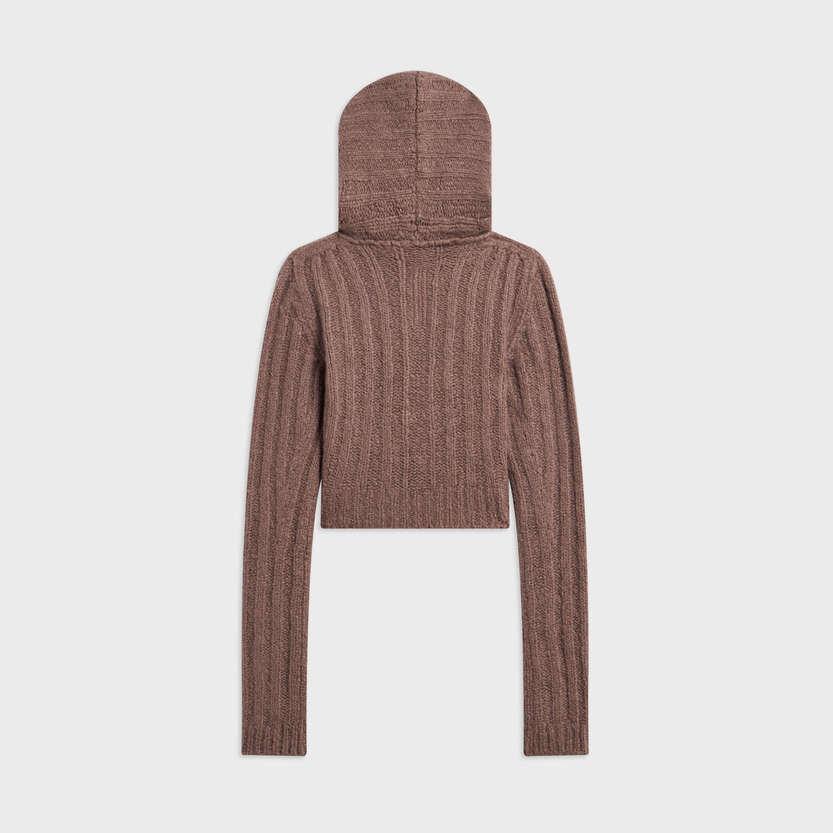 Rick Owens Cropped Hooded Sweater With Flared Sleeves - Grape
