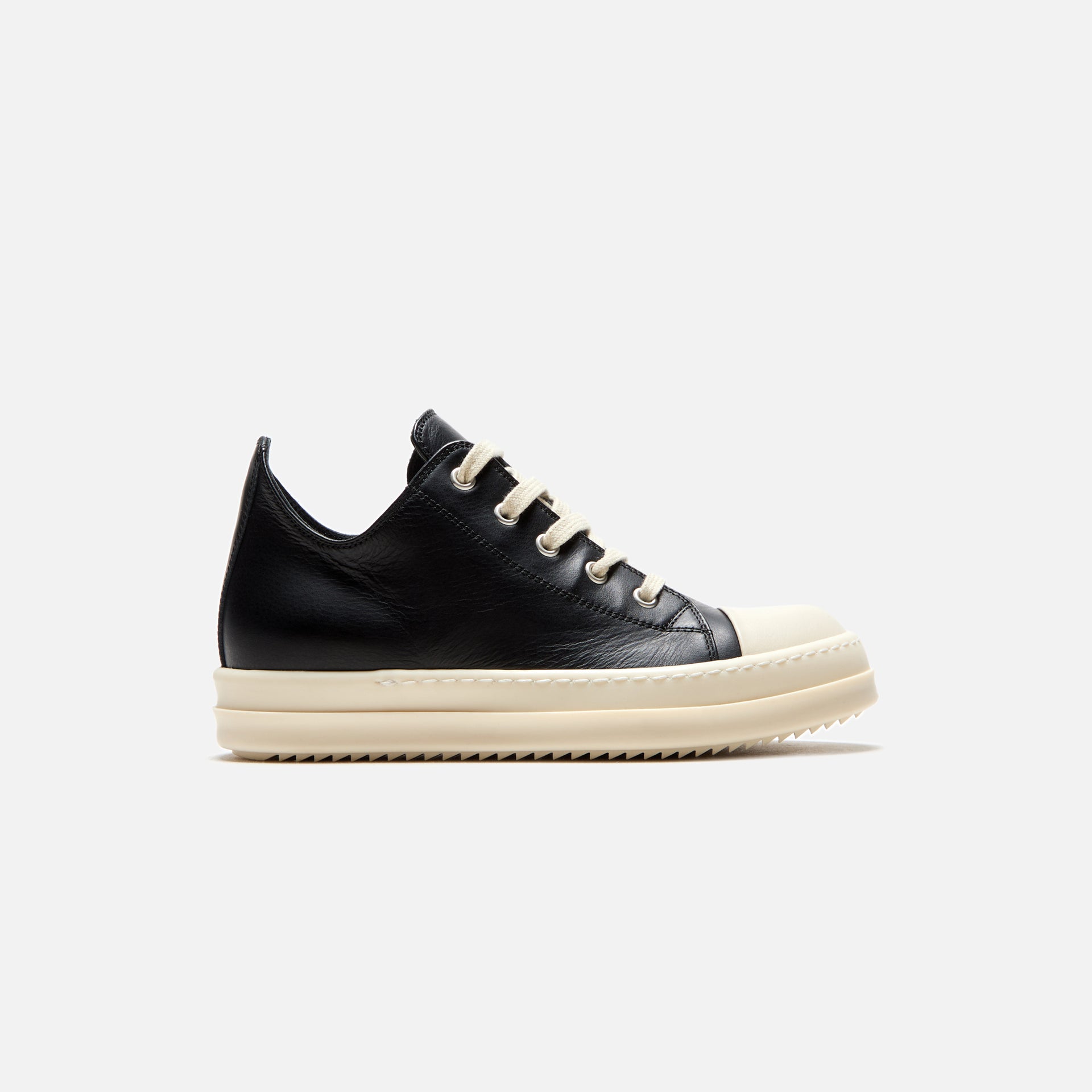 Rick Owens Kids Scarpe Pelle Low Sneakers - Black / Milk / Milk