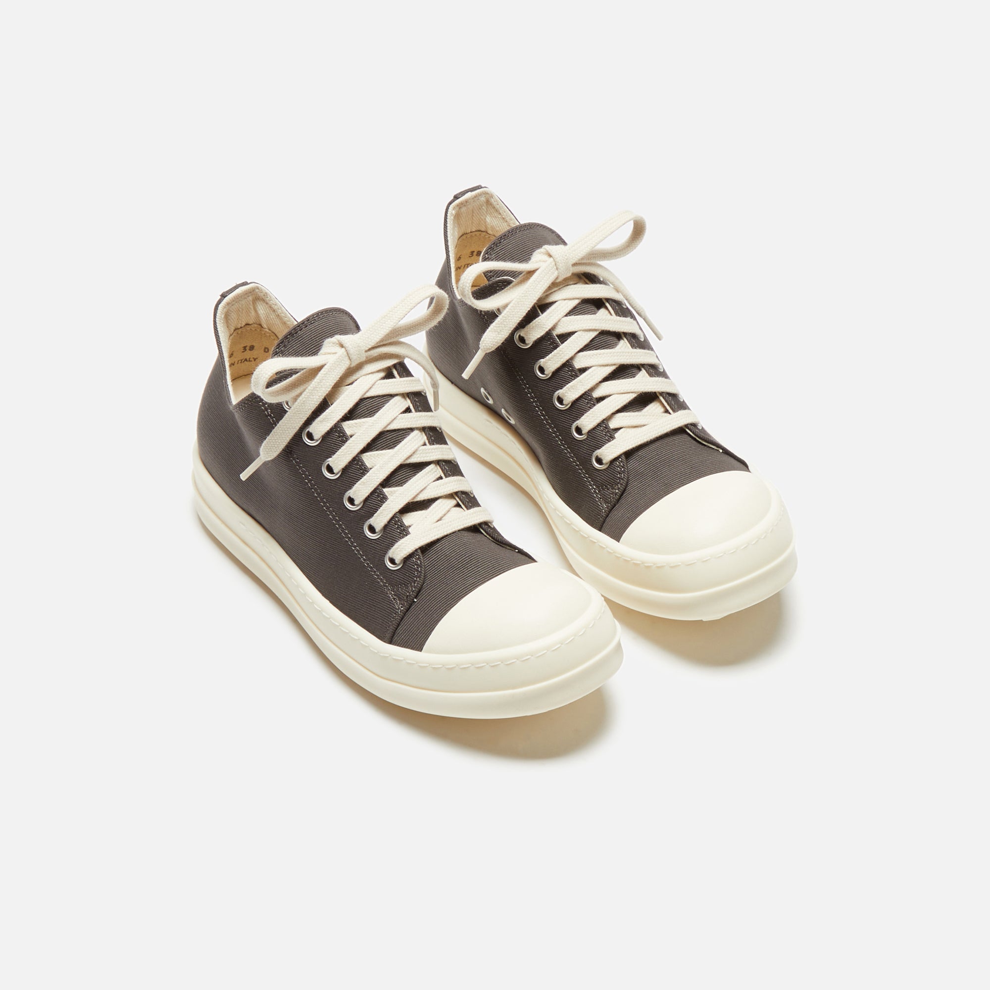 【RICK OWENS DRKSHDW】Abstract Low Sneaker in Dark Dust/Milk Rick Owens DRKSHDW Abstract Low Sneaker (Dark Dust/Milk