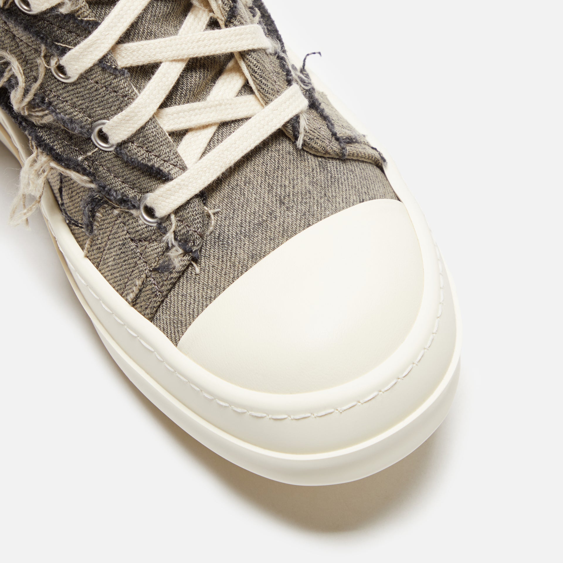 Rick Owens WMNS DRKSHDW Slashed Sneaks - Mineral Pearl / Milk