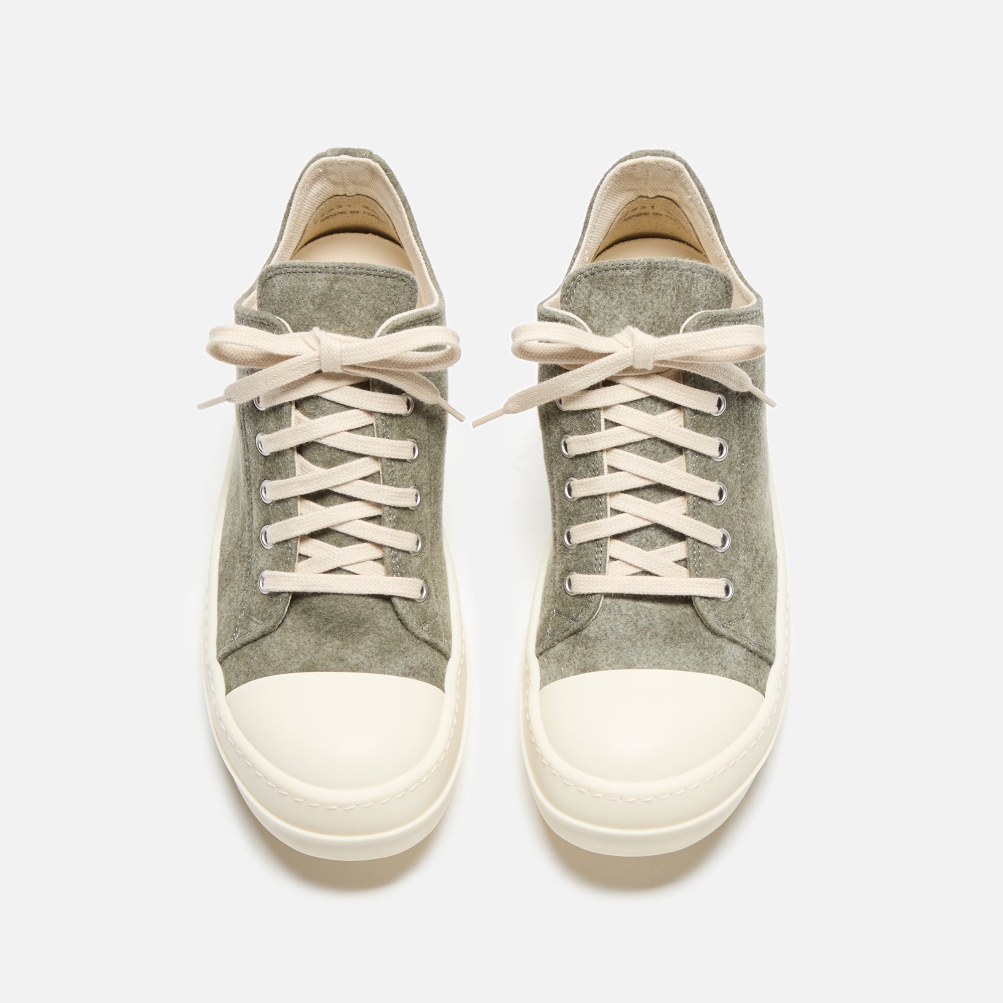 Rick Owens WMNS DRKSHDW Low Sneaks - Sage / Milk / Milk