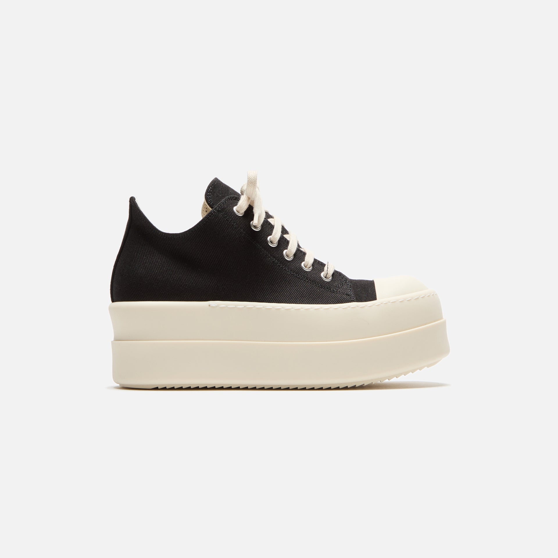 Rick Owens WMNS DRKSHDW Double Bumper Low Sneakers - Black / Milk / Milk Scarpe