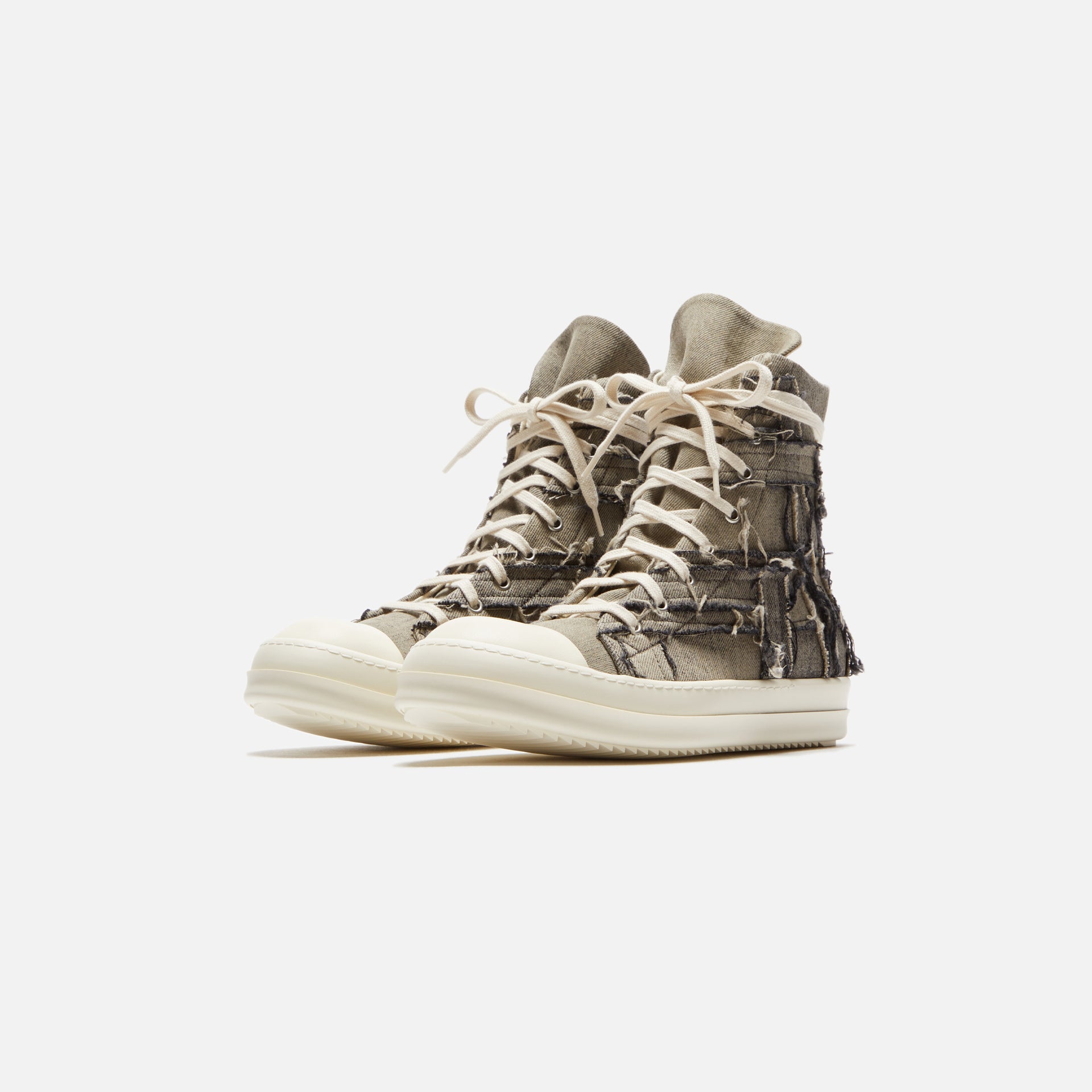 Rick Owens DRKSHDW Slashed Sneakers - Mineral Pearl / Milk