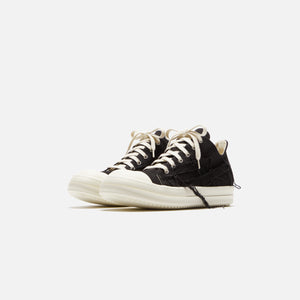 Rick Owens DRKSHDW Slashed Low Sneaks - Black / Milk / Milk Scarpe