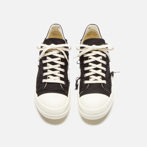 Rick Owens DRKSHDW Slashed Low Sneaks - Black / Milk / Milk Scarpe