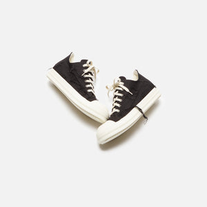 Rick Owens DRKSHDW Slashed Low Sneaks - Black / Milk / Milk Scarpe