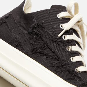 Rick Owens DRKSHDW Slashed Low Sneaks - Black / Milk / Milk Scarpe