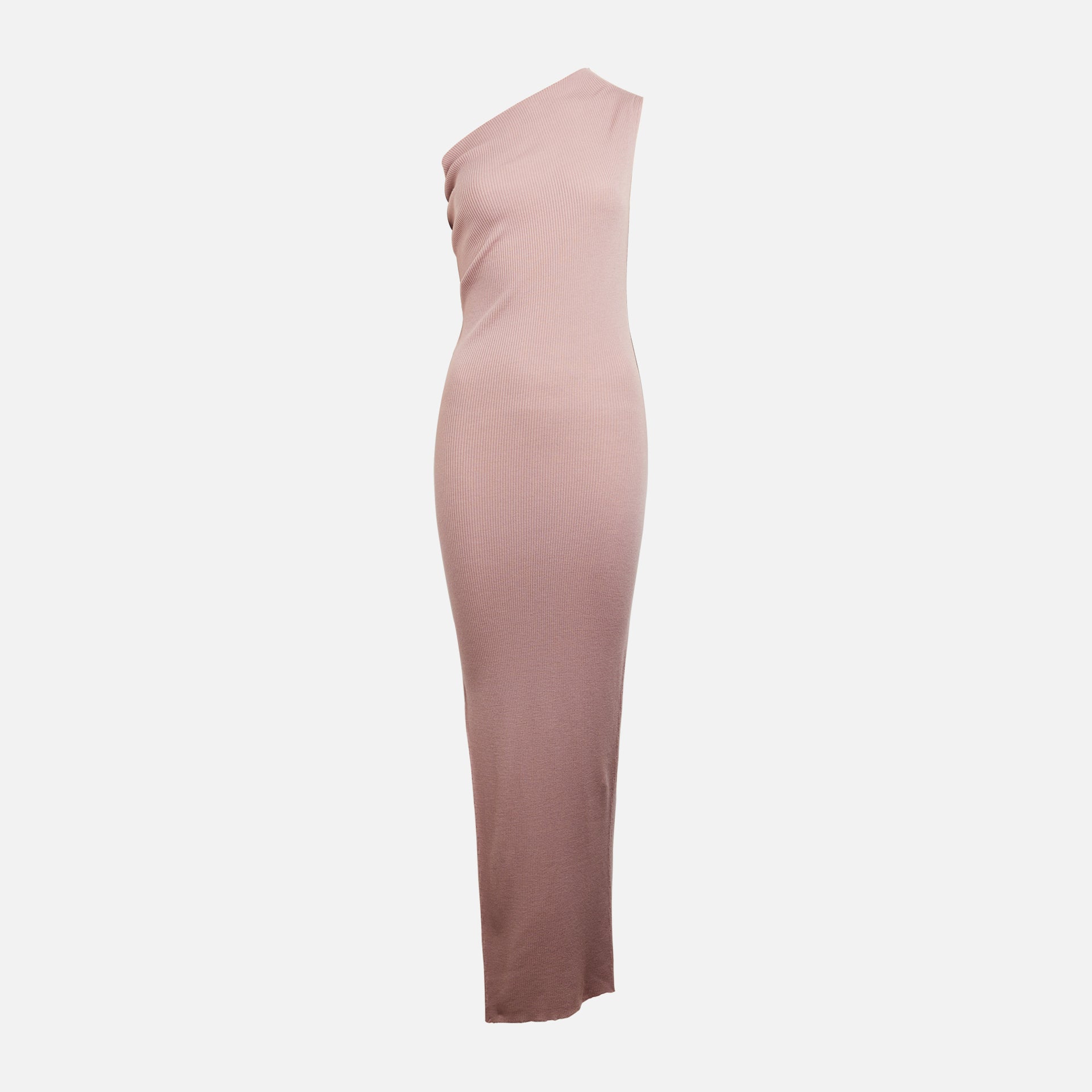 Rick Owens Ribbed One Shoulder Dress - Pink Kith Rick Owens Ribbed One Shoulder Dress - Pink Kith