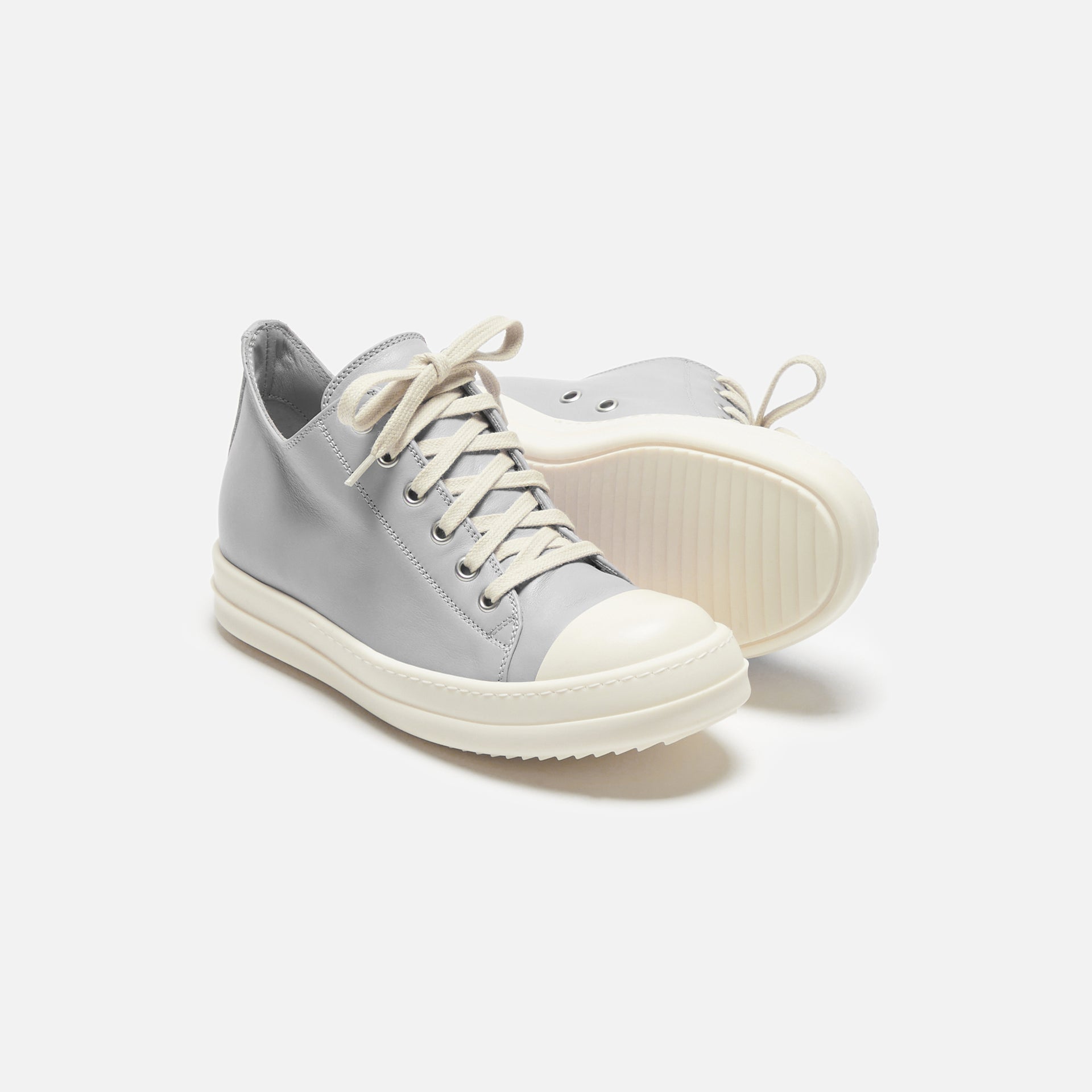 Rick Owens WMNS Low Sneakers - Pearl / Milk / Milk