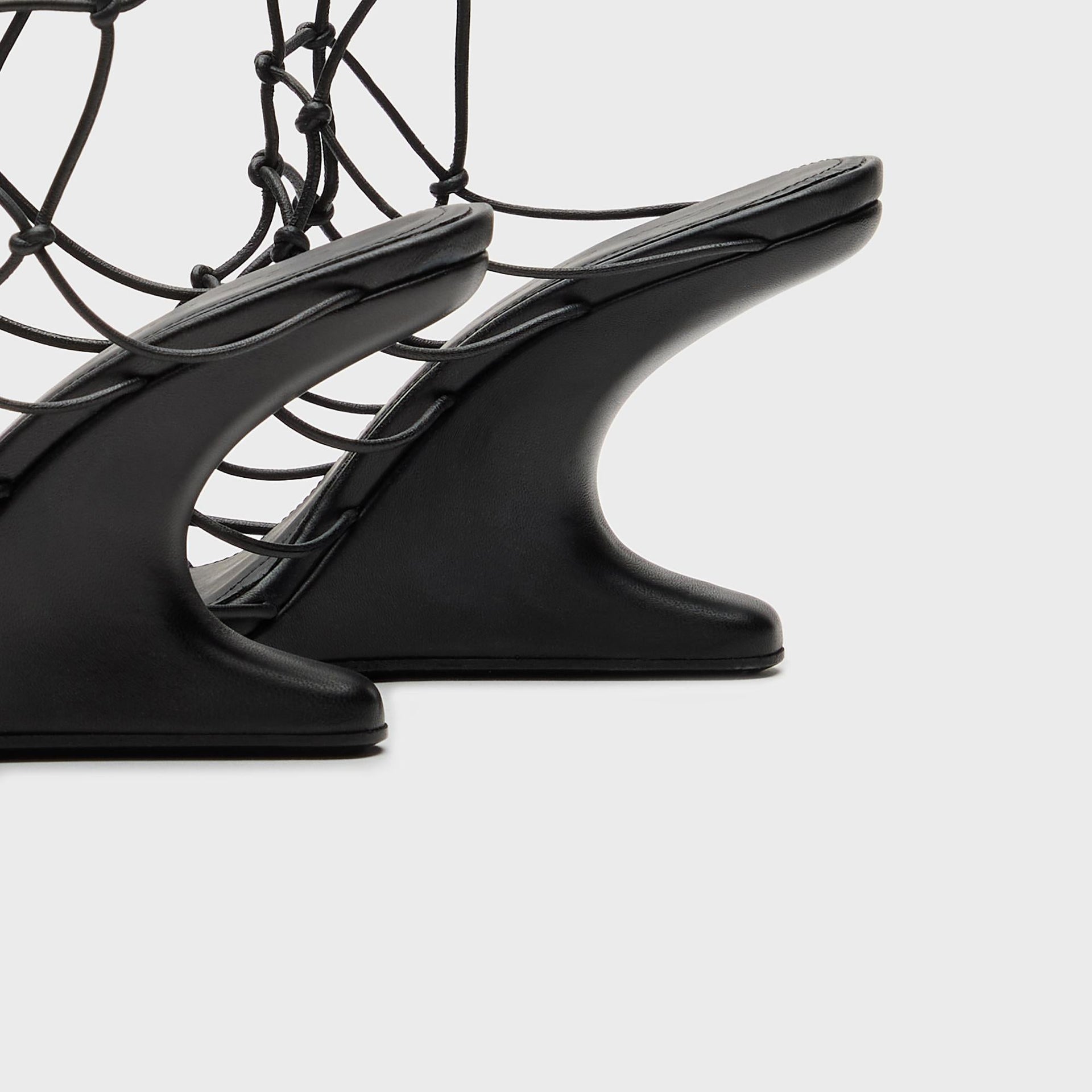 Rick Owens Web Cantilever Sandal - Pelle Black