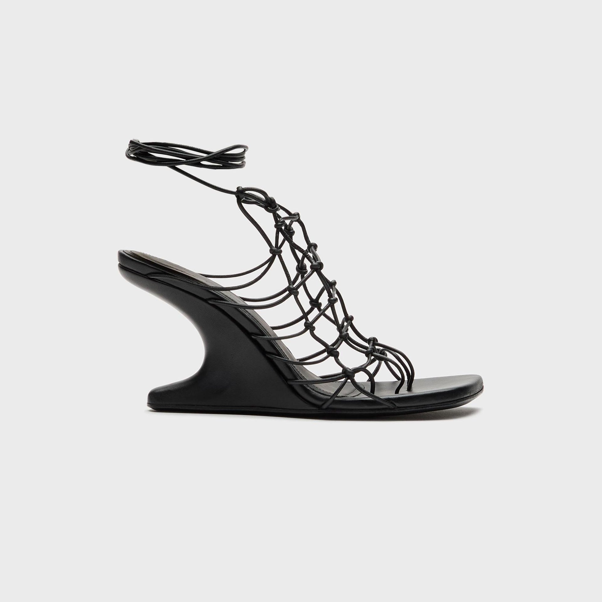 Rick Owens Web Cantilever Sandal - Pelle Black