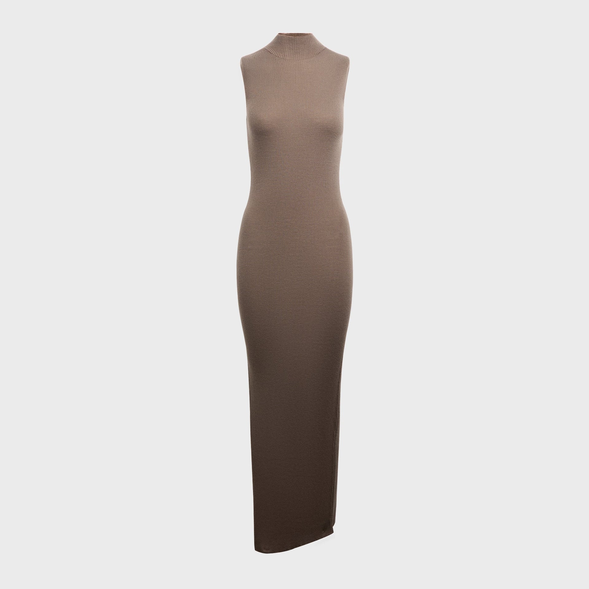 Rick Owens Abito Turtleneck Dress - Dust