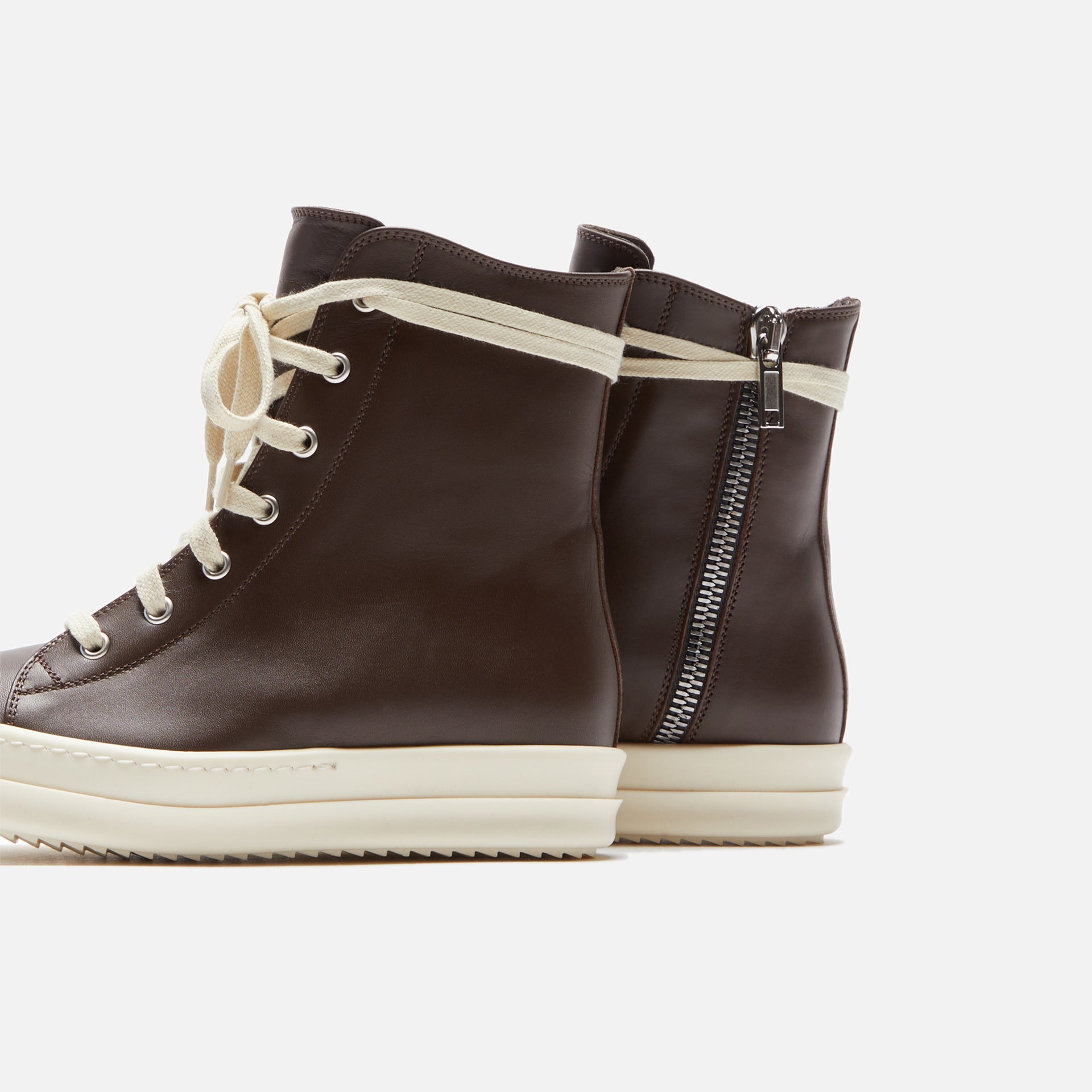 Rick Owens WMNS Scarpe in Pelle Sneakers - Brown / Milk / Milk