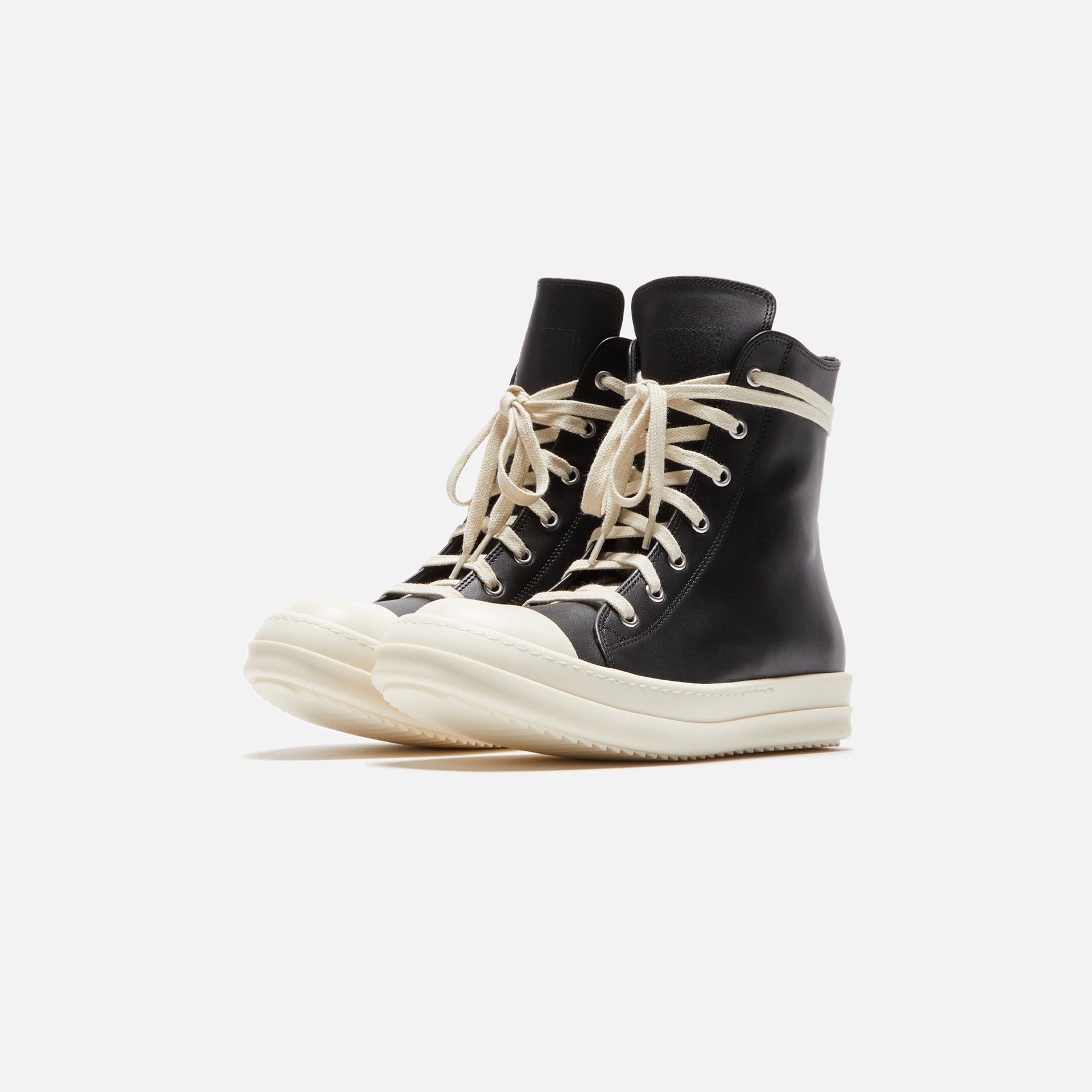 Rick Owens WMNS Scarpe in Pelle Sneakers - Black / Milk