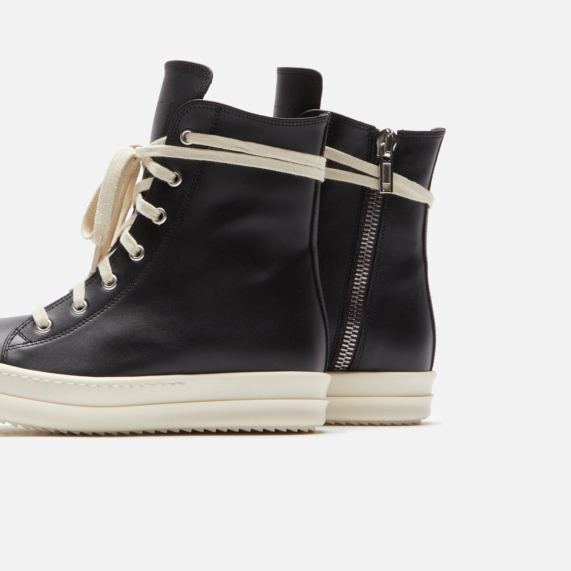 Rick Owens WMNS Scarpe in Pelle Sneakers - Black / Milk
