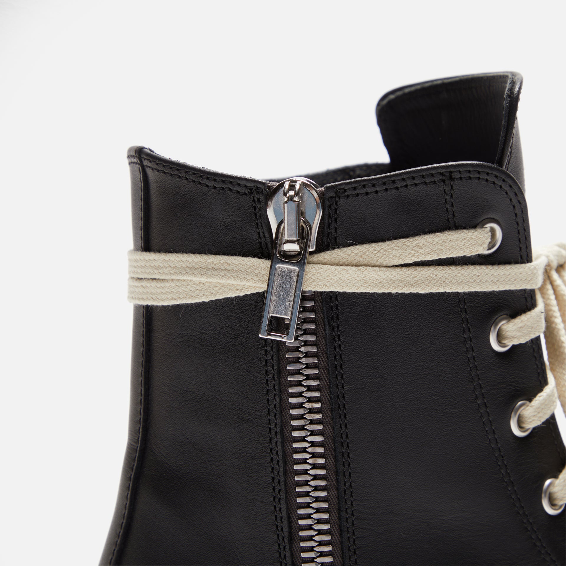 Rick Owens WMNS Scarpe in Pelle Sneakers - Black / Milk