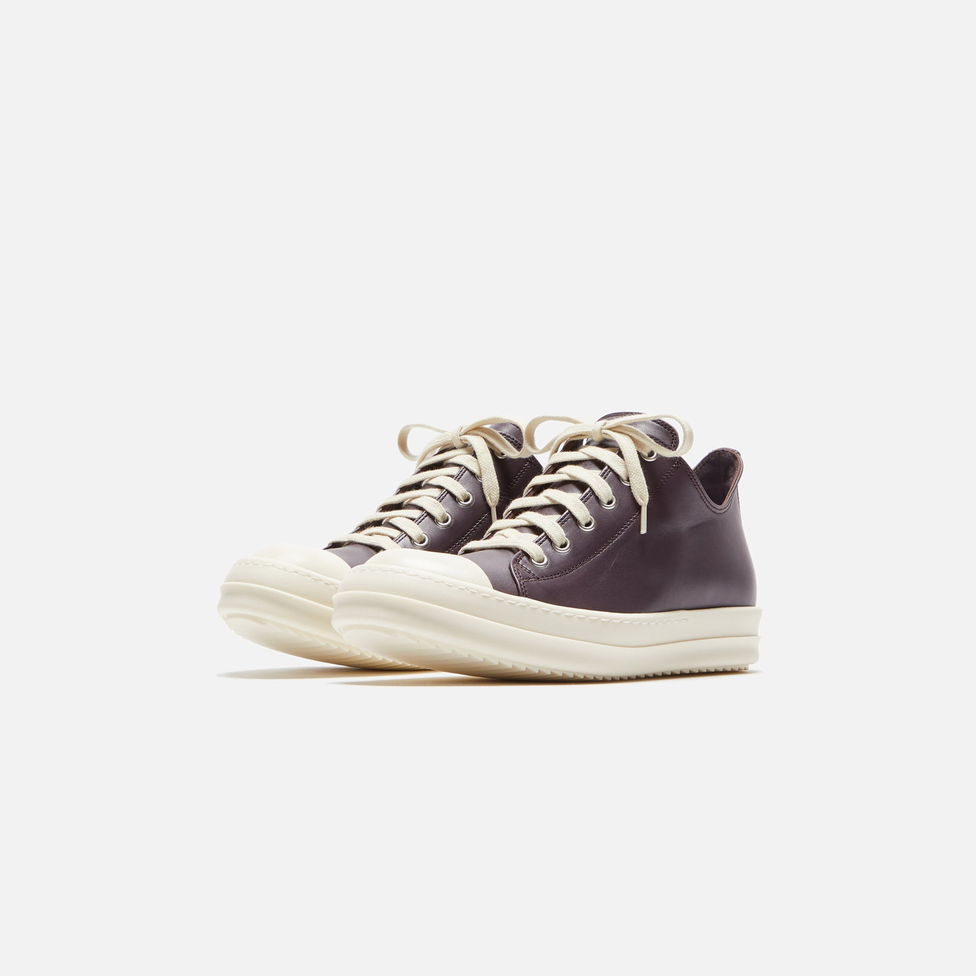 Rick Owens WMNS Scarpe in Pelle Low Sneakers - Amethyst / Milk