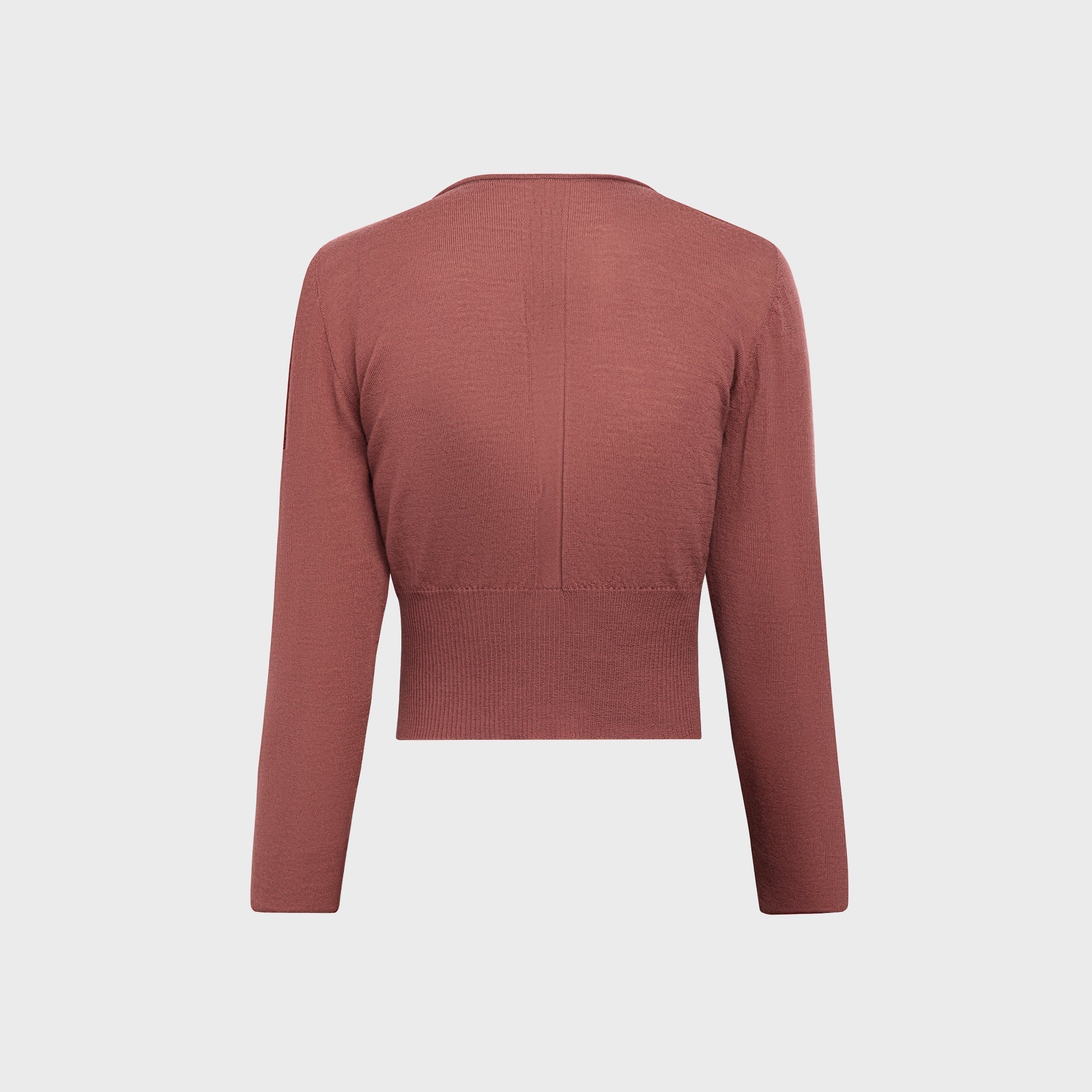 Rick Owens Cropped Slashed Long Sleeve Top - Rosewood – Kith