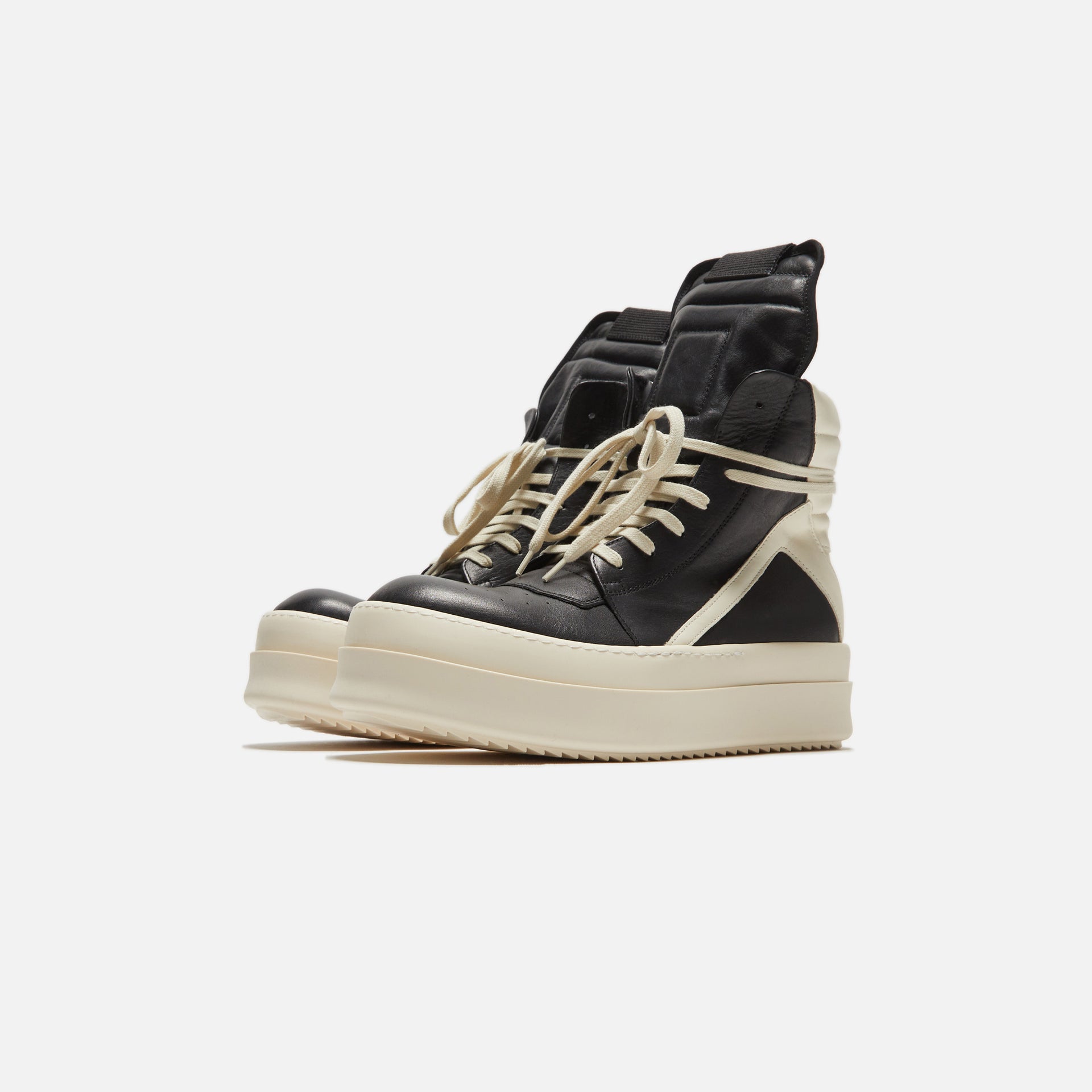 Rick Owens Mega Bumper Geobasket - Black / Milk