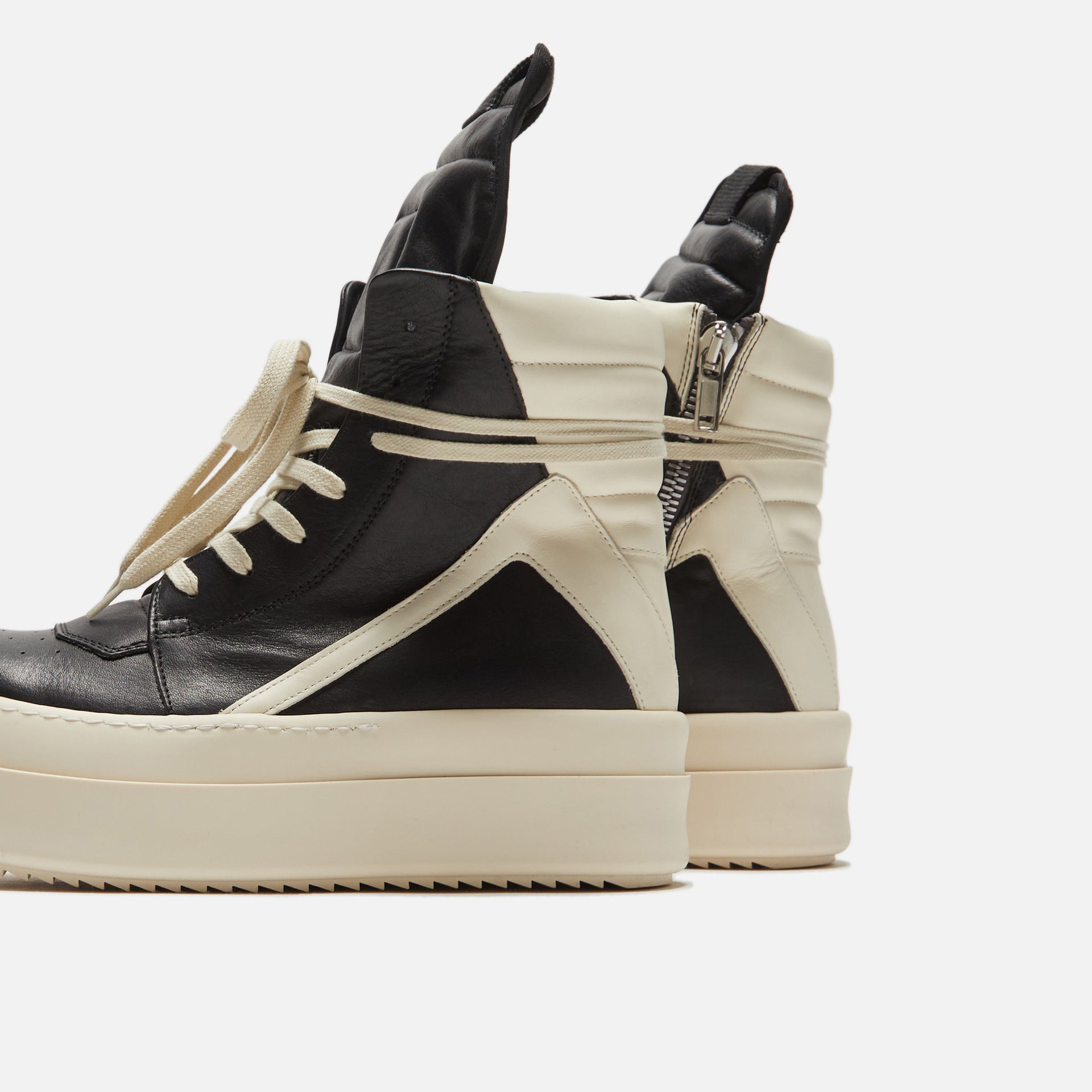 Rick Owens Mega Bumper Geobasket - Black / Milk