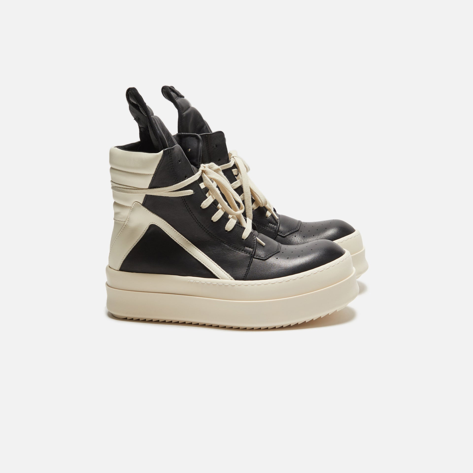 Rick Owens Mega Bumper Geobasket - Black / Milk