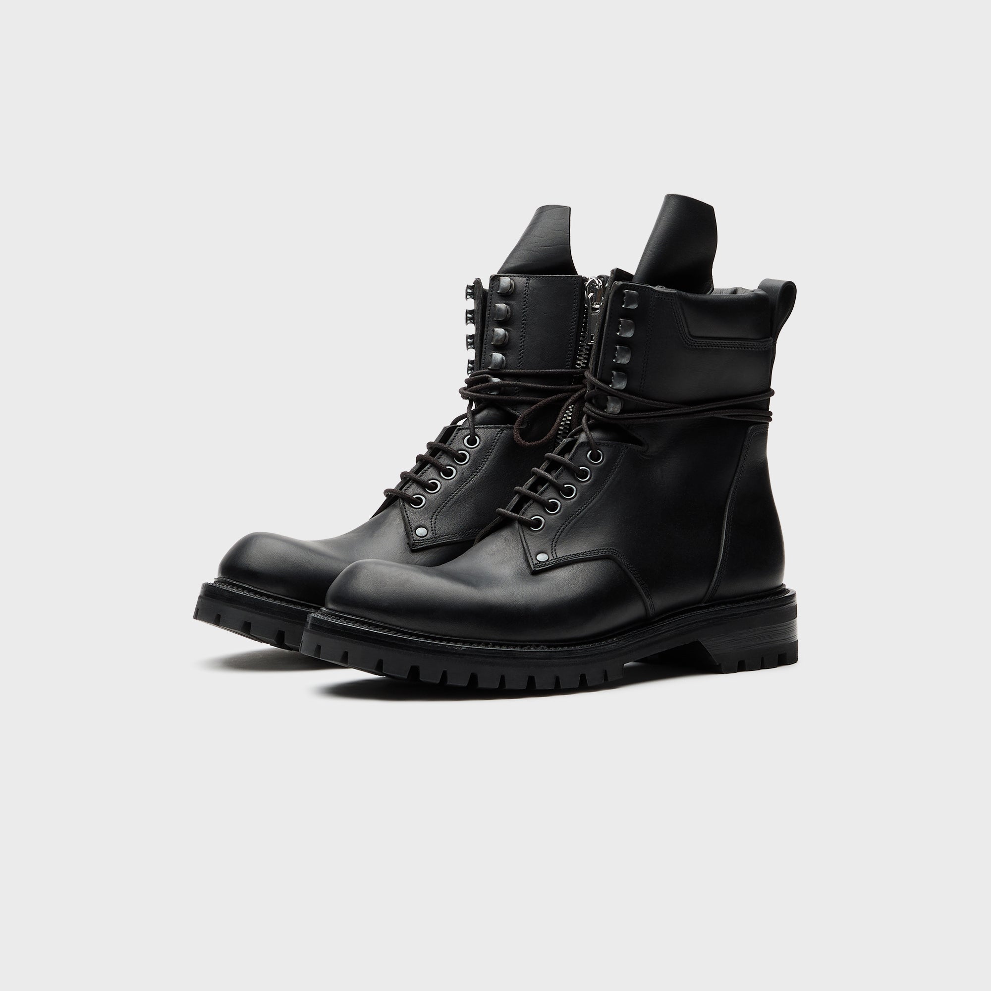 ◆RICK OWENS NEW◆Geobasket レザー スニーカー/Black&Pearl◆ Rick Owens Black & Pearl Mega Geobaskets – Savonches