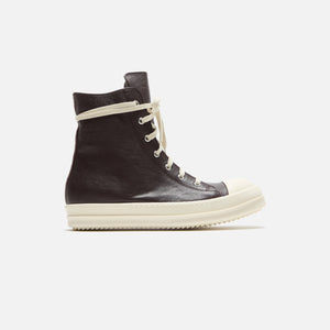 Rick Owens Sneakers Scarpe In Pelle - Mahogany / Milk / Milk