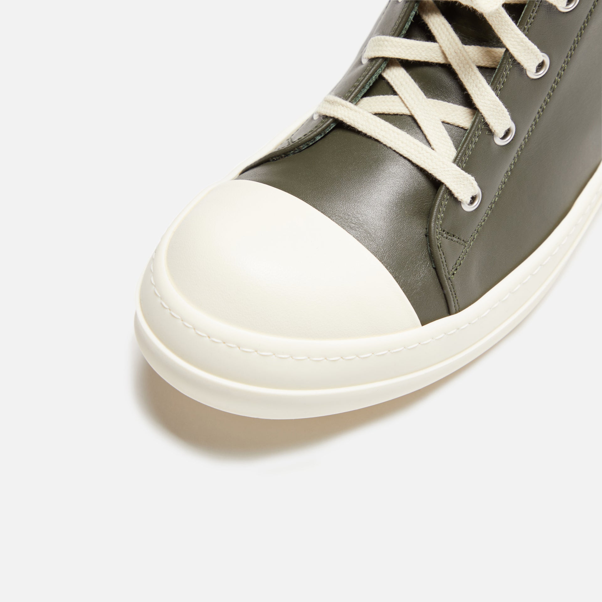 Rick Owens Scarpe in Pelle Sneakers - Forest / Milk / Milk