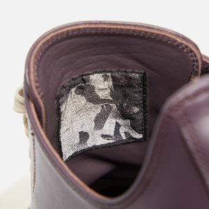 Rick Owens Scarpe in Pelle Low Sneakers - Amethyst / Milk